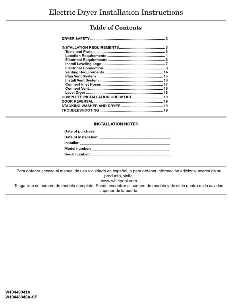 Whirlpool  WED9051YW User manual