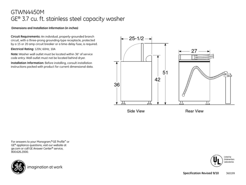 GE GTWN4450MWS Manual