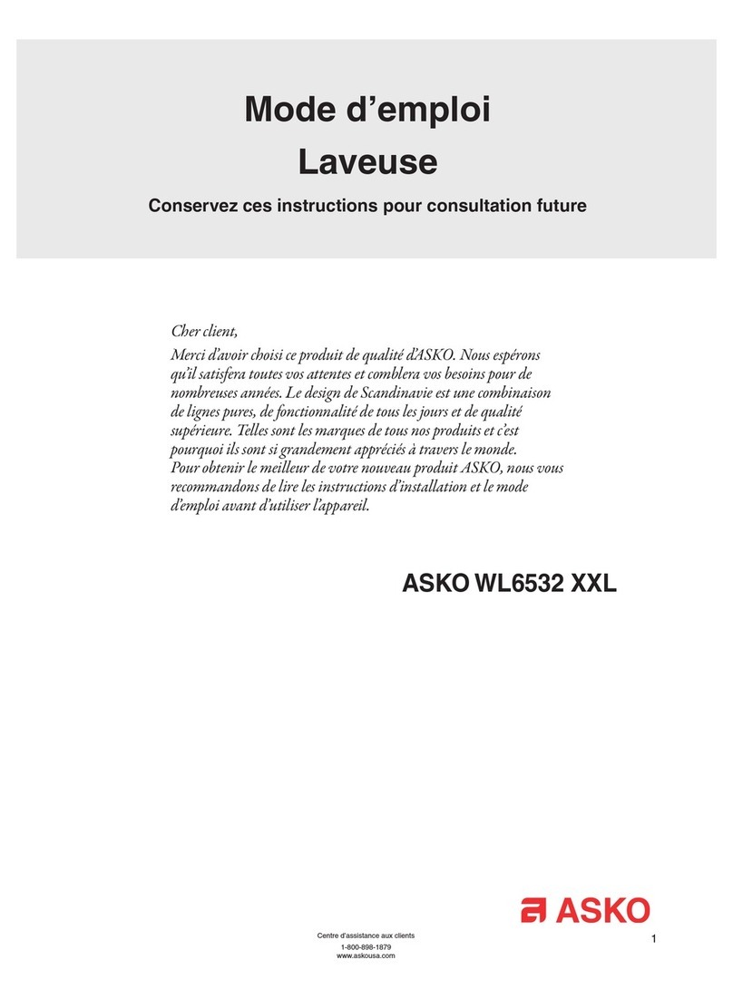 Asko WL6532 XXL Assembly instructions