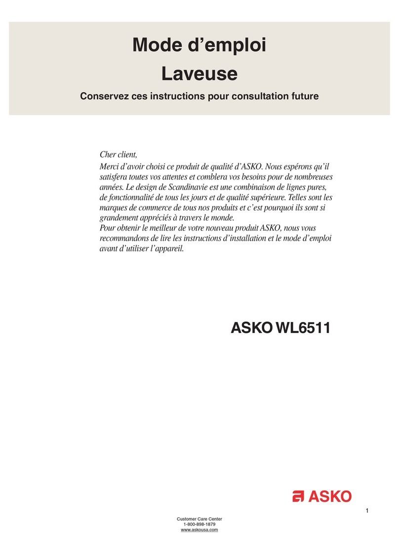Asko WL6511XXL User manual