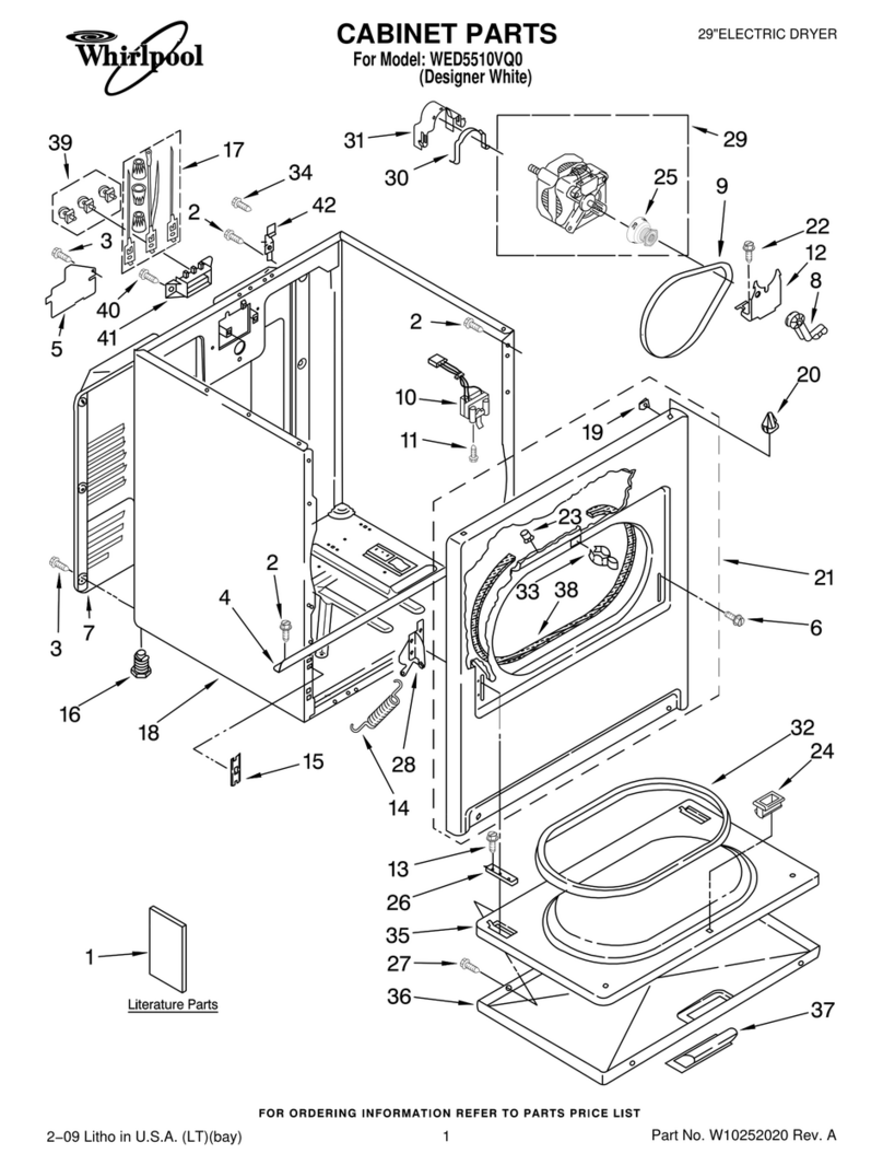 Whirlpool WED5510VQ User manual