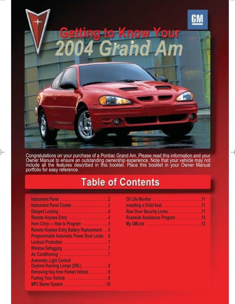 Pontiac GRANDAM GTK 2004 User manual