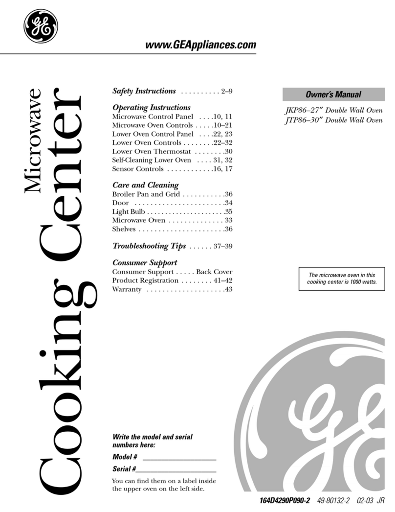 GE JKP30 User manual