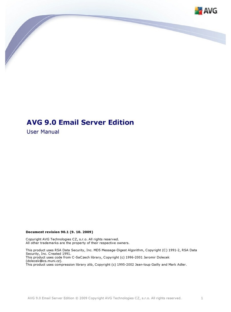 AVG 9.0 EMAIL SERVER EDITION - REVISED 10-2009 User manual