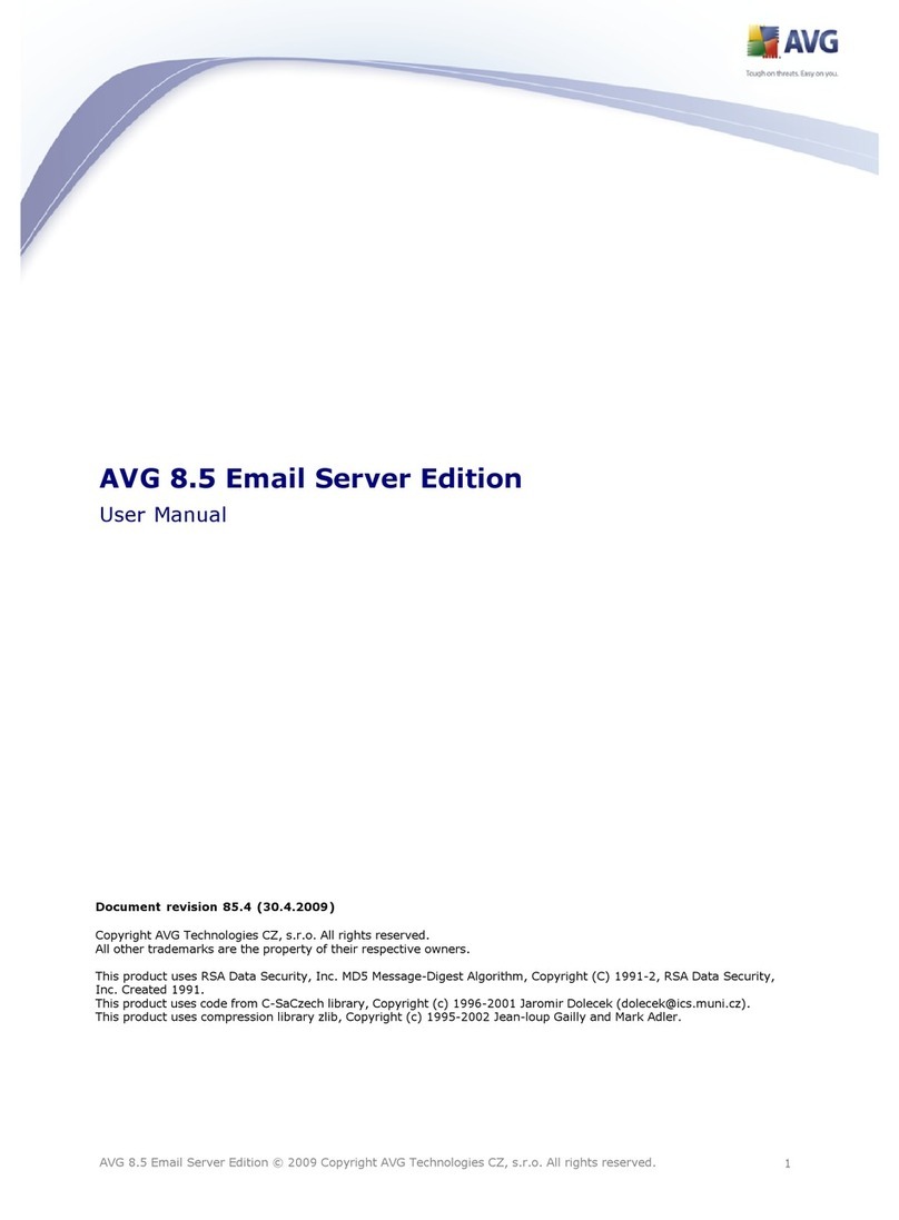 AVG 8.5 EMAIL SERVER EDITION - V 85.4 User manual