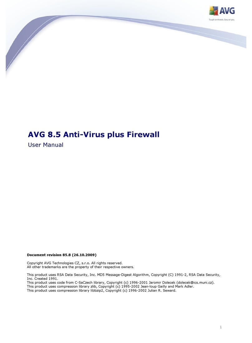 AVG AVG 8.5 ANTI-VIRUS PLUS FIREWALL - REV 85.8 User manual