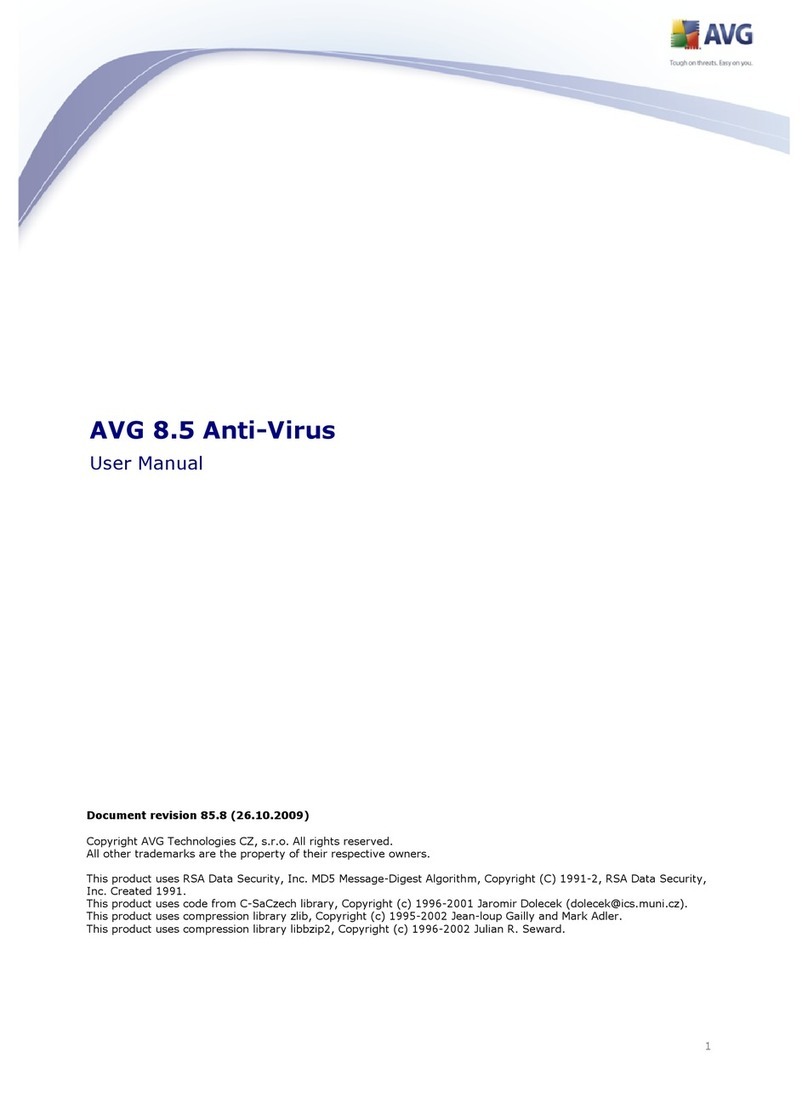 AVG 8.5 ANTI-VIRUS - REV 85.8 User manual