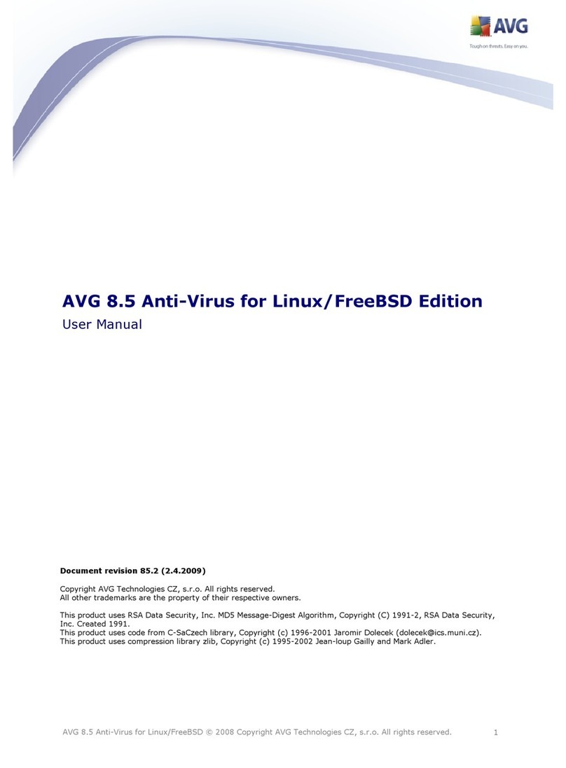 AVG 8.5 ANTI-VIRUS - LINUX-FREEBSD REV 85.2 User manual