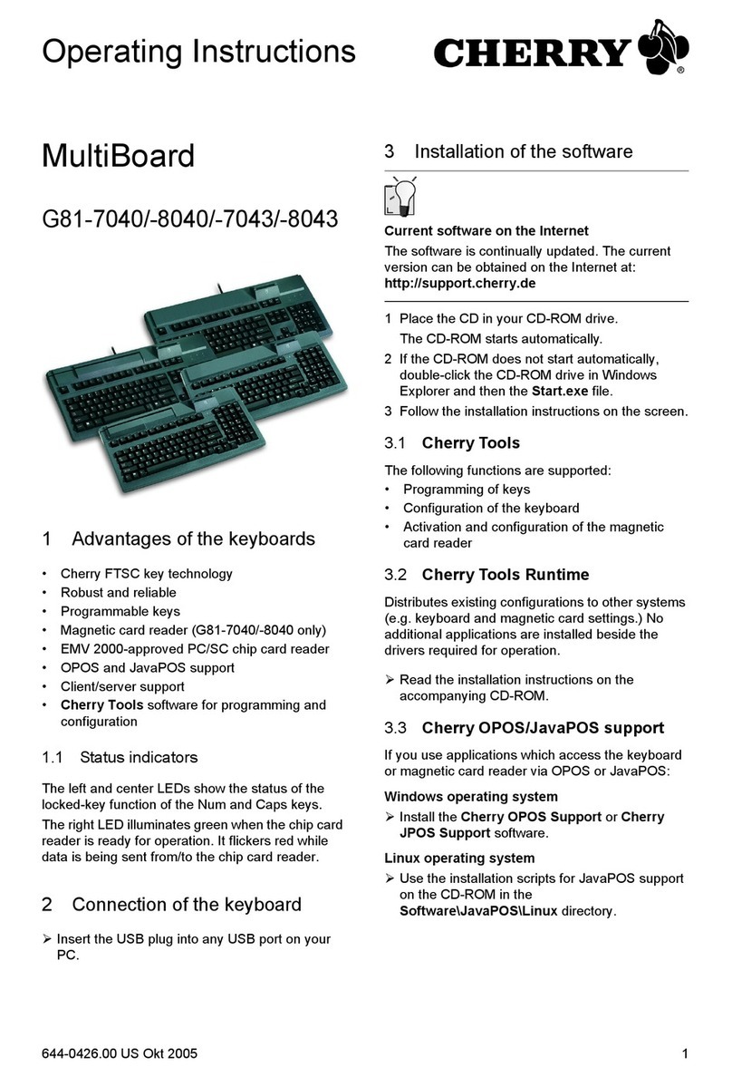 Cherry MULTIBOARD G81-7040 User manual