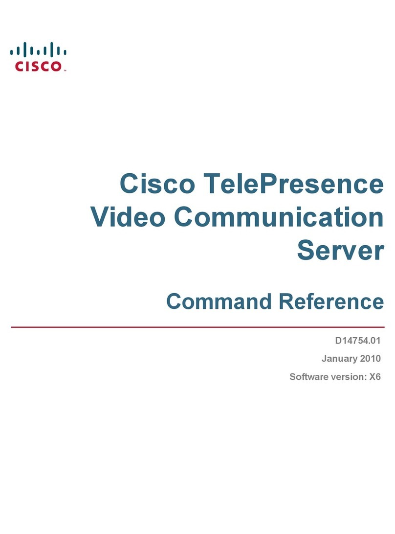 Cisco TELEPRESENCE VIDEO COMMUNICATION SERVER - COMMAND REFERENCE V... Operating manual