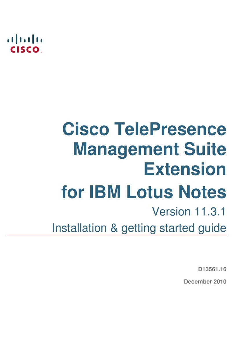 Cisco TELEPRESENCE MANAGEMENT SUITE EXTENSION -  FOR IBM LOTUS NOTES... Installation and getting started