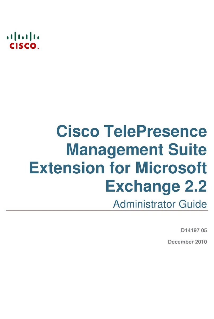 Cisco TELEPRESENCE MANAGEMENT SUITE EXTENSION 2.2 - FOR MICROSOFT... Administrator's guide
