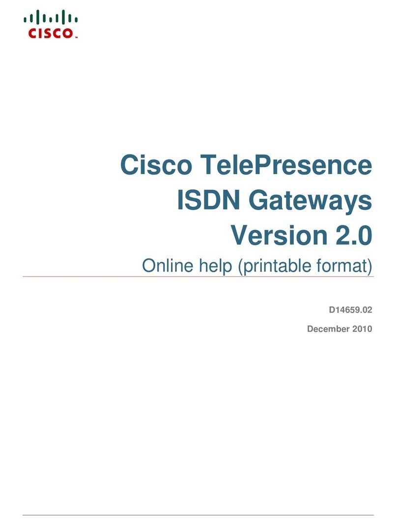 Cisco TELEPRESENCE ISDN GATEWAYS 2.0 Reference guide