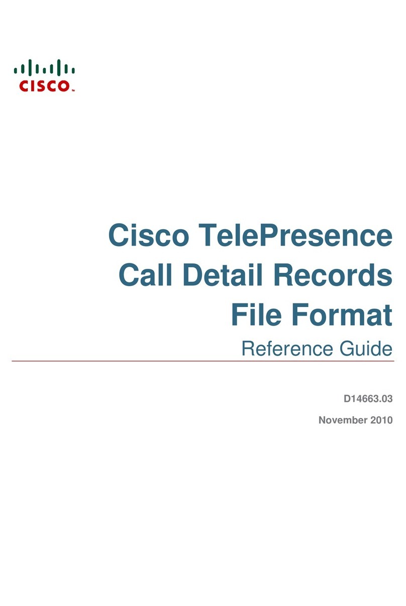 Cisco TELEPRESENCE CALL DETAIL RECORDS FILE FORMAT... User manual
