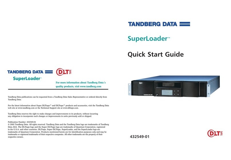 Tandberg Data SUPERLOADER DLT - quick start guide