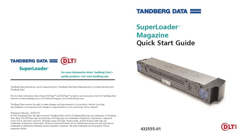 Tandberg Data SUPERLOADER DLT MAGAZINE User manual