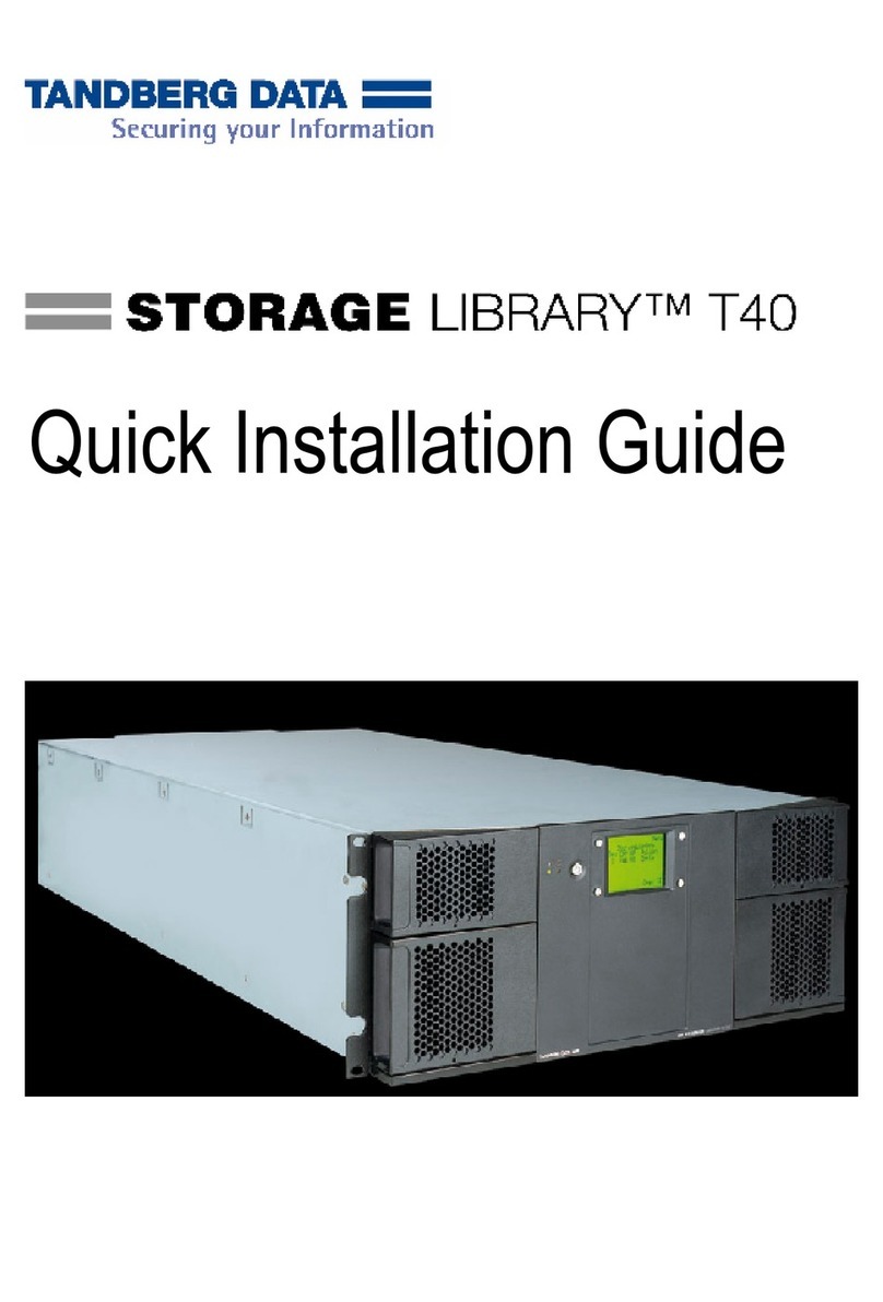Tandberg Data STORAGE LIBRARY T40 User manual