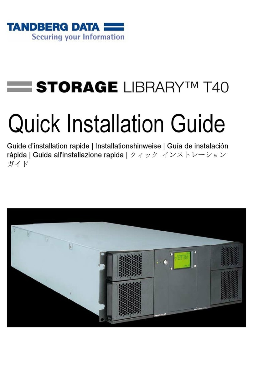 Tandberg Data STORAGELIBRARY REV2 ONLINE - QUICK User manual