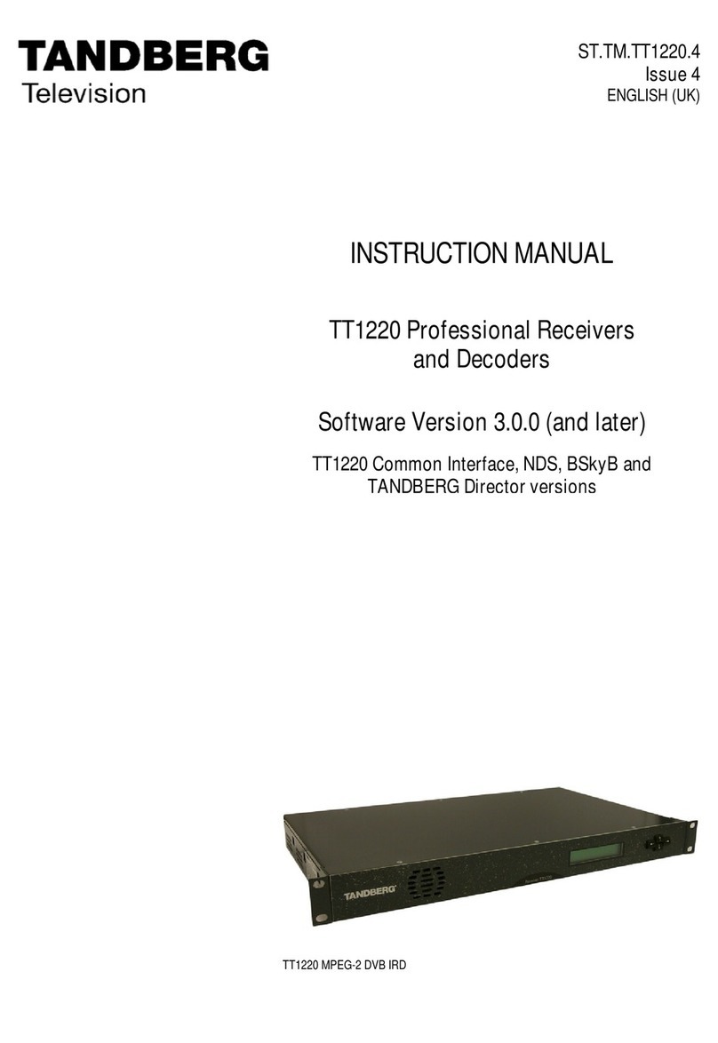 TANDBERG TT1220 Series instruction manual