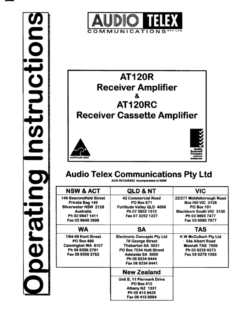 AUDIO TELEX AT120R operating instructions