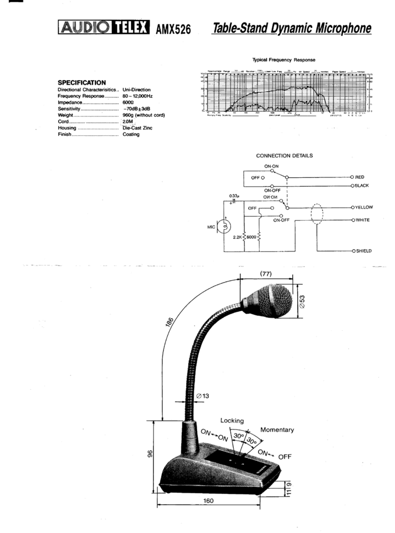 AUDIO TELEX AMX526 specification