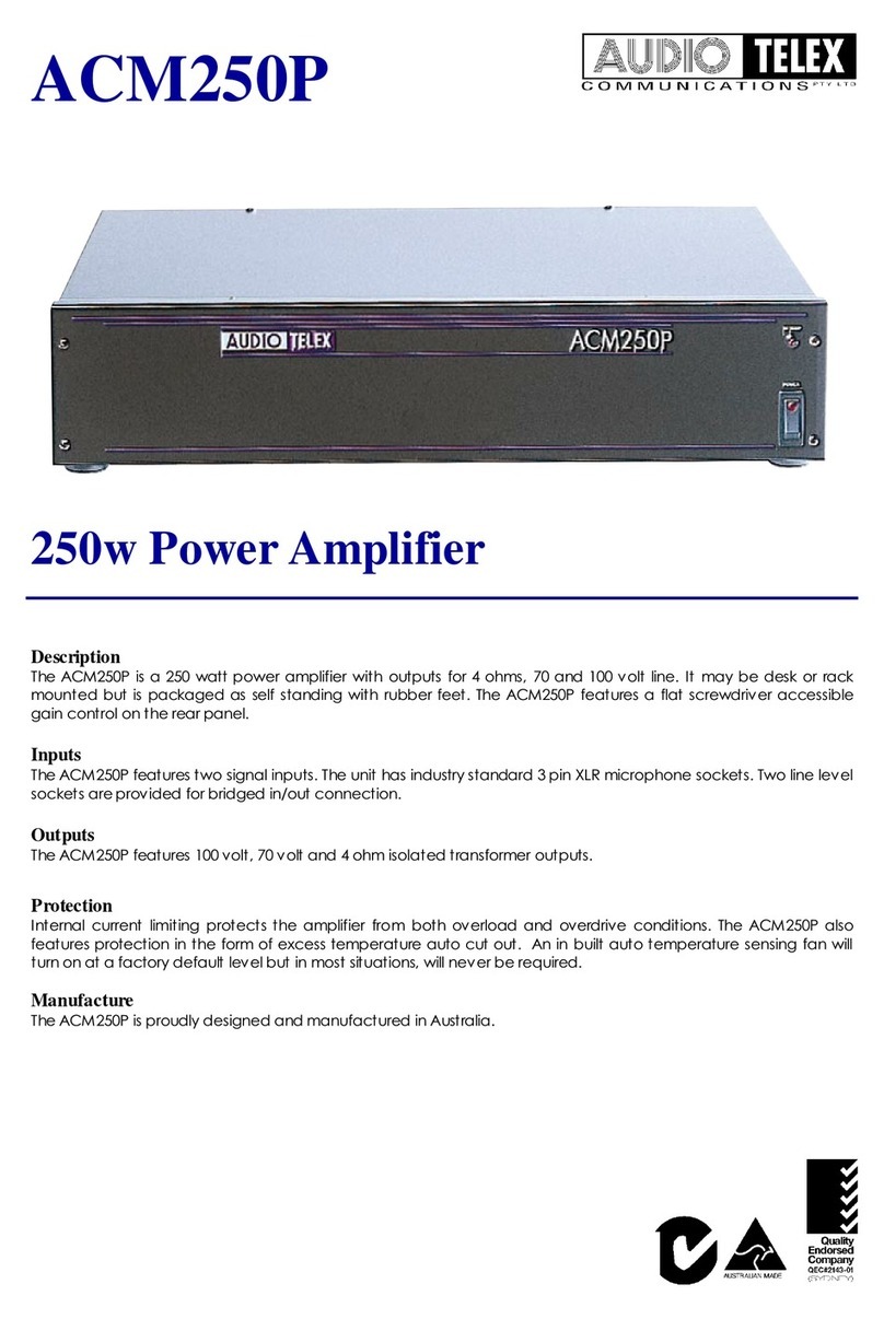 AUDIO TELEX ACM250P User manual