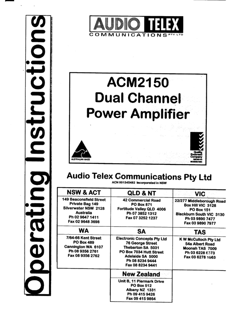 AUDIO TELEX ACM2150 User manual