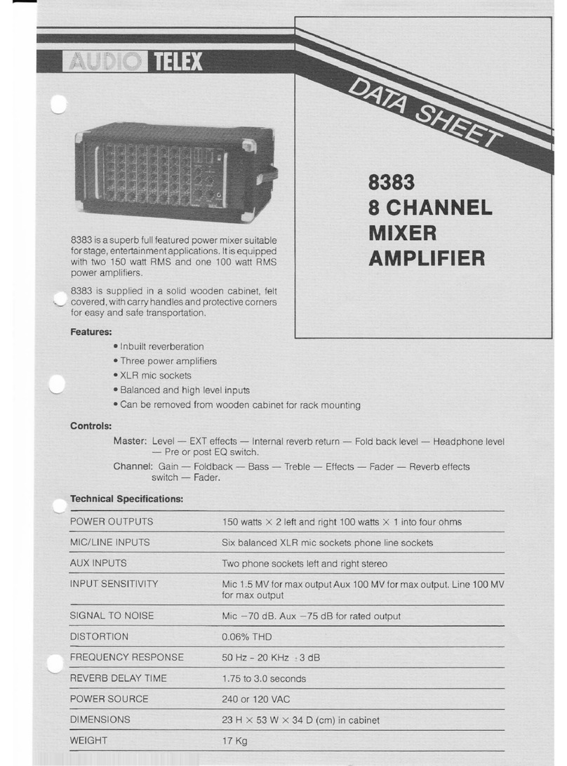 AUDIO TELEX 8383 User manual
