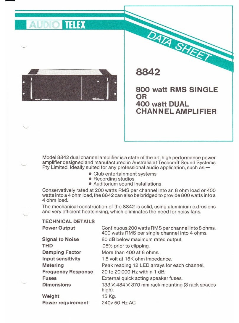 AUDIO TELEX 8842 datasheet
