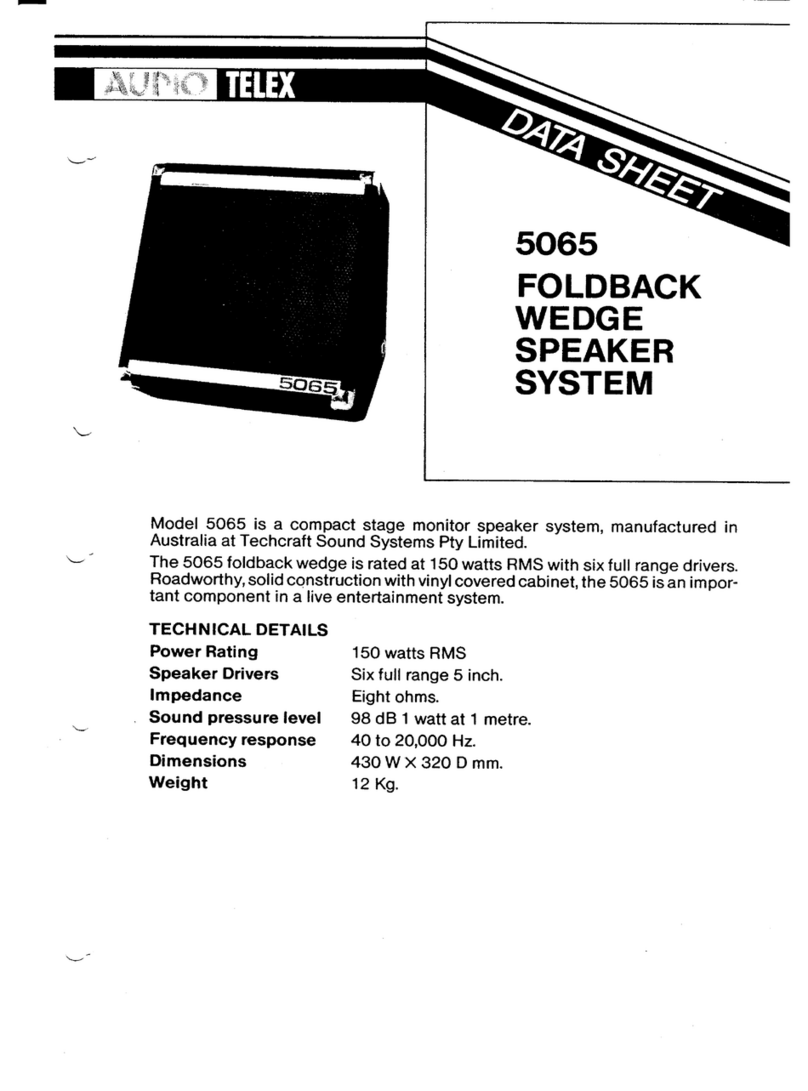 AUDIO TELEX 5065 Dimensions