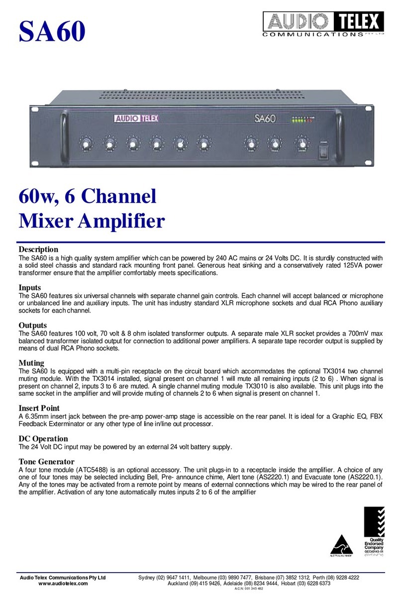 AUDIO TELEX SA60 brochure