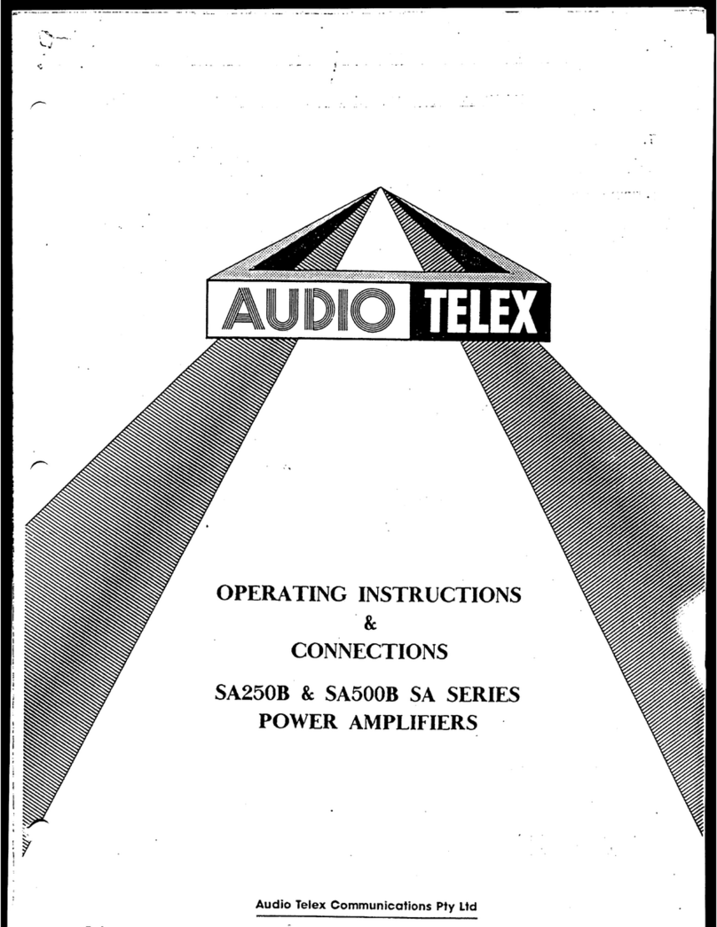 AUDIO TELEX SA250B User manual