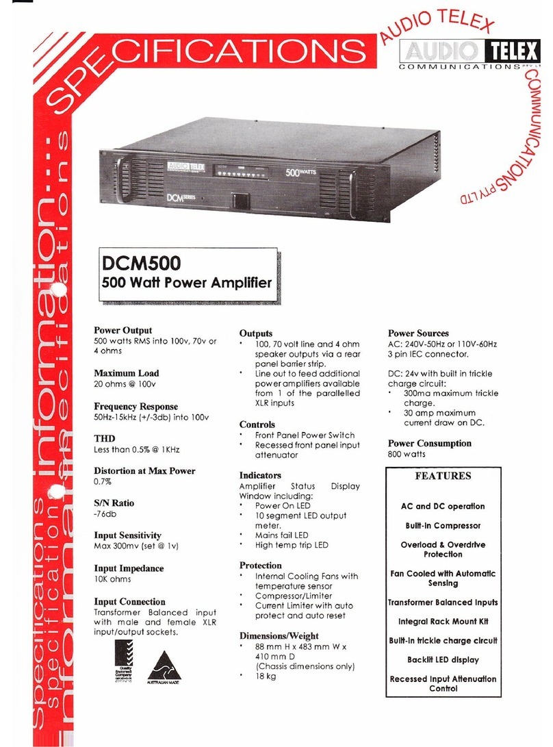 AUDIO TELEX DCM500 User manual