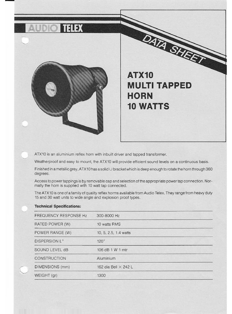 AUDIO TELEX ATX10 datasheet