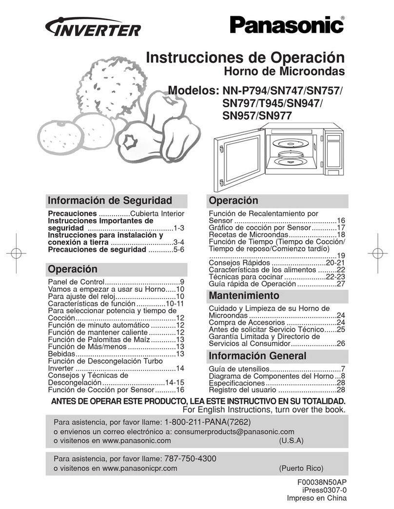 Panasonic NN-P794 series Instrucciones de operación