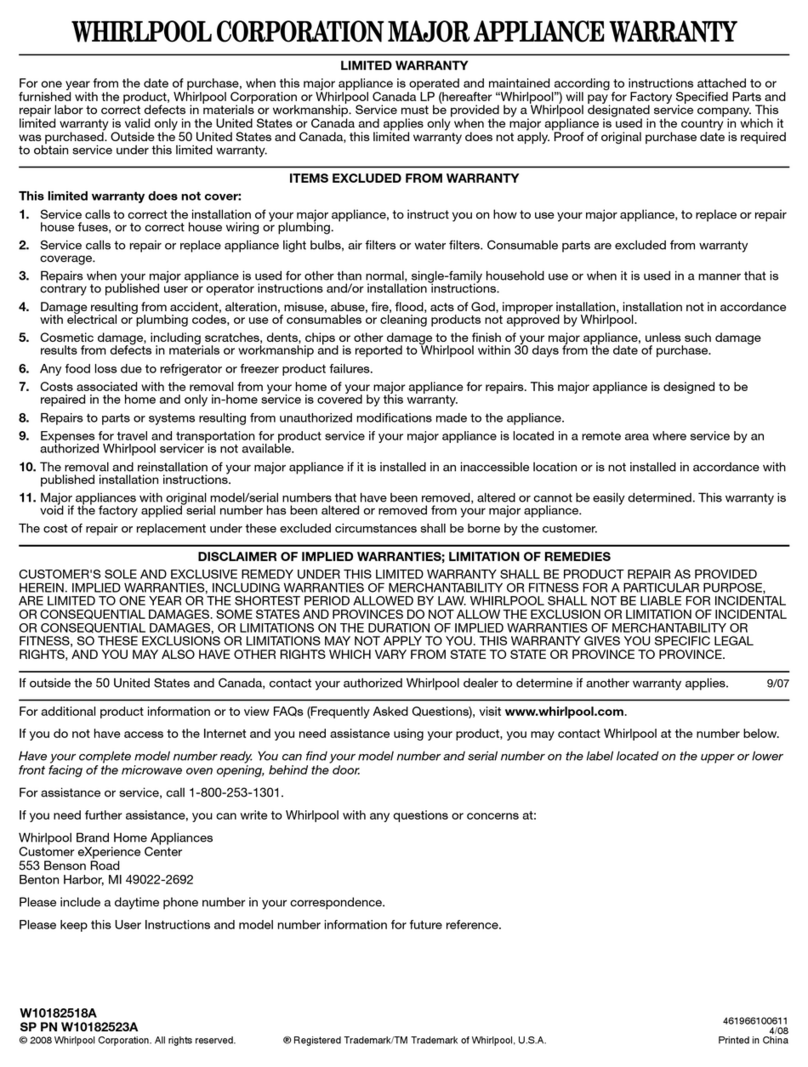 Whirlpool WMH1163XVB Parts list manual