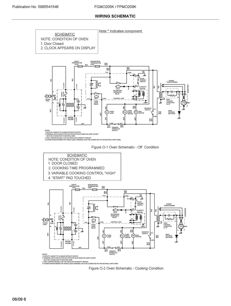 Frigidaire FGMO205KB - Gallery 2.0 cu. Ft. Microwave Wiring schematic