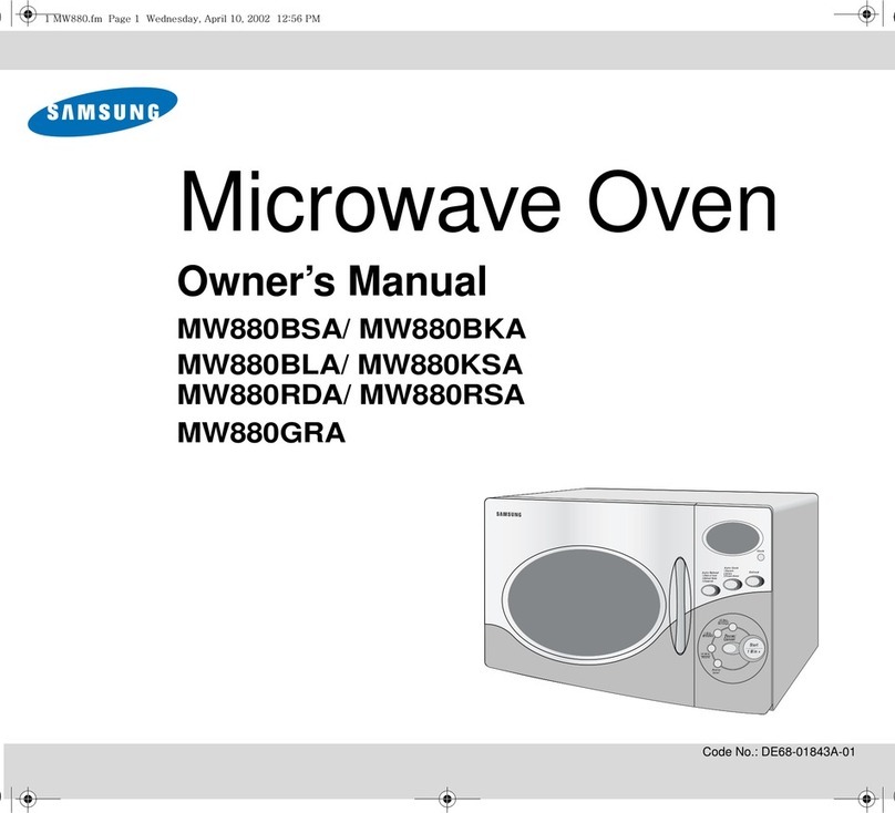 Samsung MW880BSA User manual