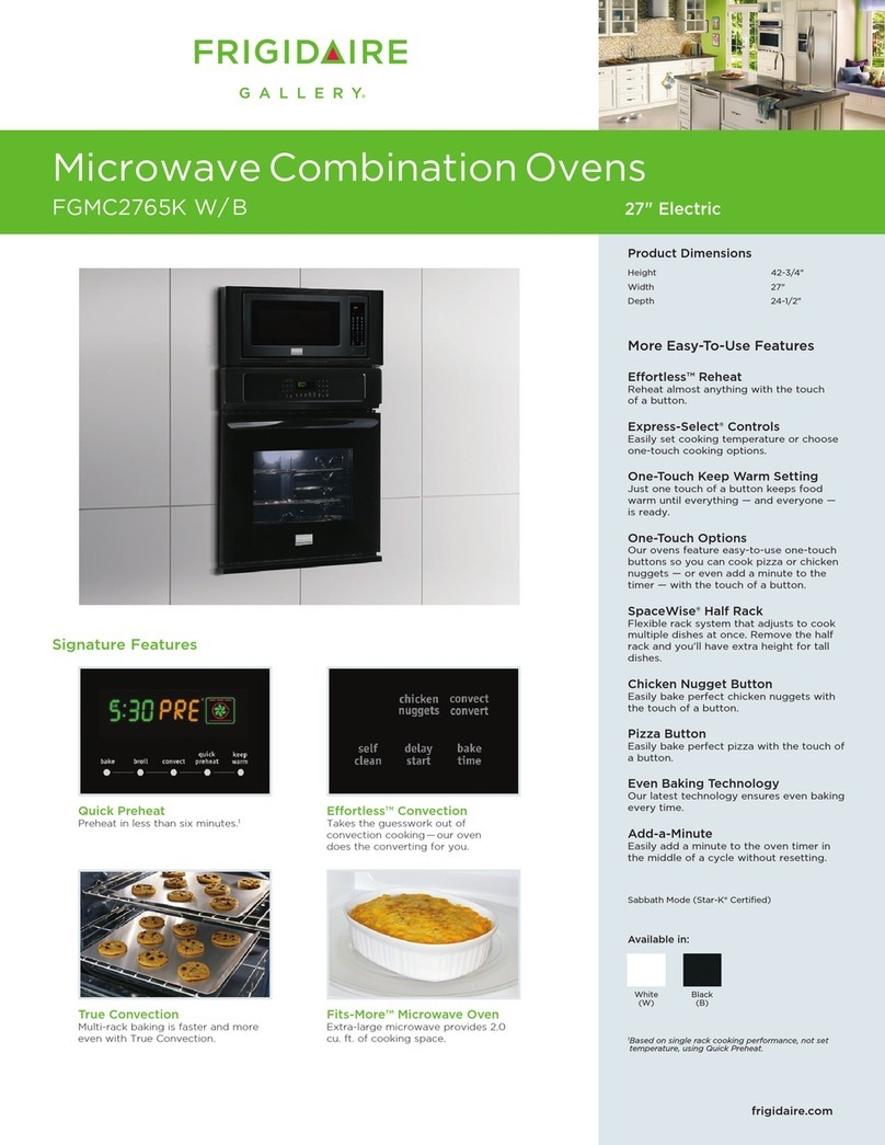 Frigidaire FGMC2765KB - Gallery 27" Microwave Combination... User manual