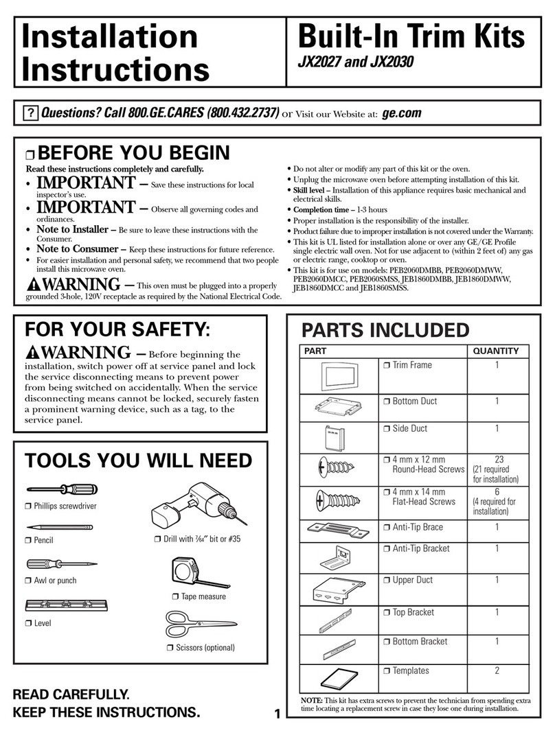 GE PEB2060SMSS - Countertop Microwave Oven User manual
