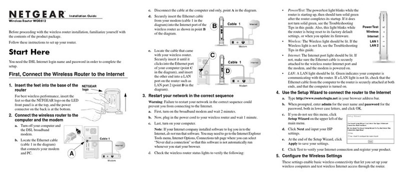 NETGEAR WGR612 - 54 Mbps Wireless Router User manual NETGEAR WGR612 - 54 Mbps Wireless Router User manual