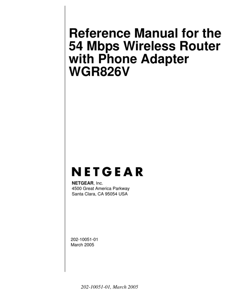 NETGEAR WGR826V - 54 Mbps Wireless Router Reference manual NETGEAR WGR826V - 54 Mbps Wireless Router Reference manual