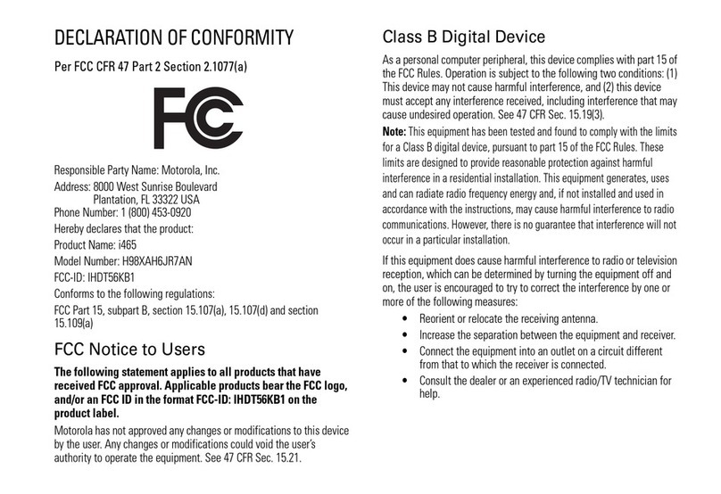 Motorola Clutch i465 User manual