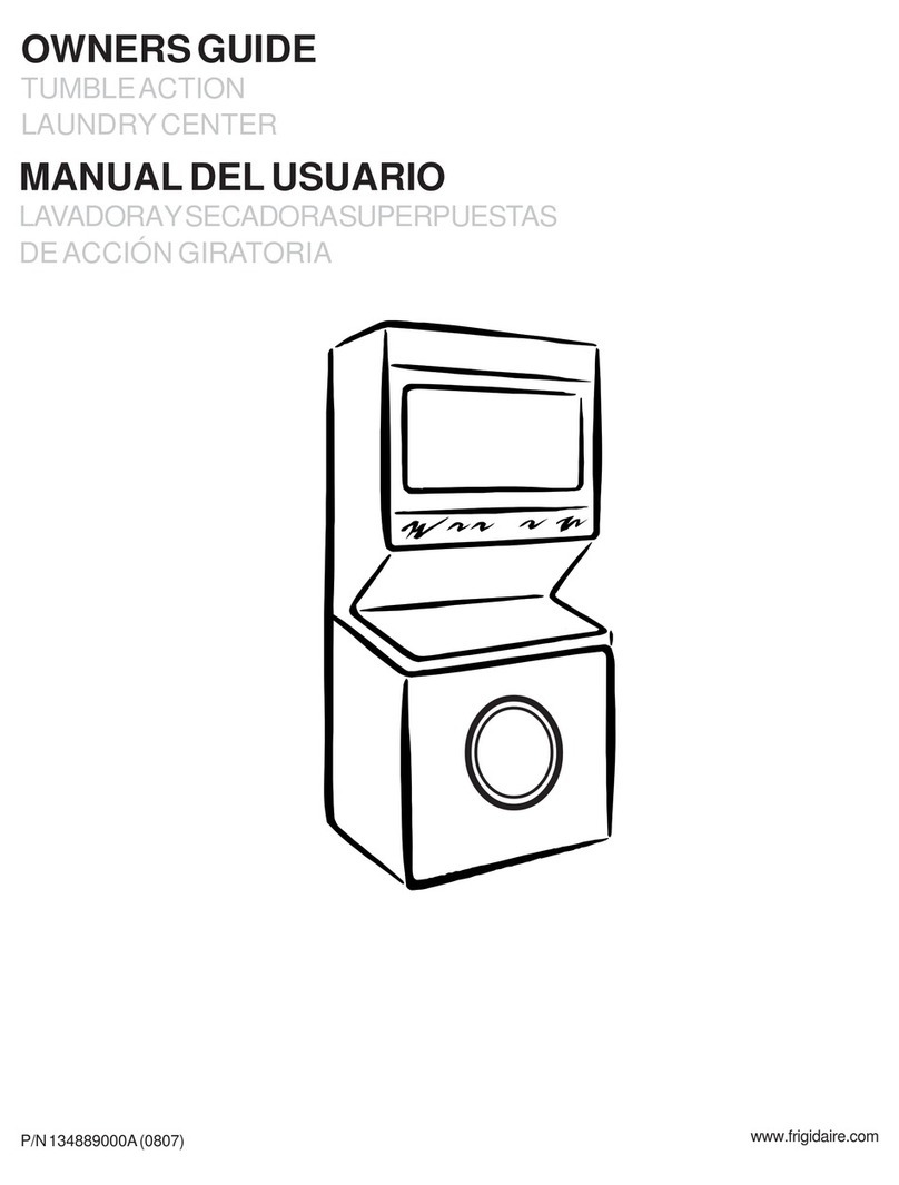Frigidaire GLEH1642FS - 3.1 cu. Ft. Laundry Center User manual