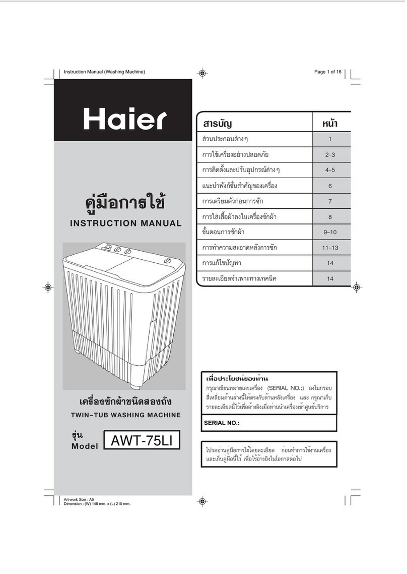 Haier AWT-75LI User manual