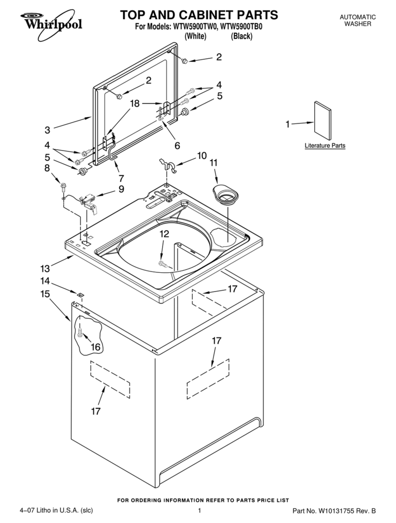 Whirlpool 5-Position - WTW5900TW 27" Washer Fabric Select... parts list