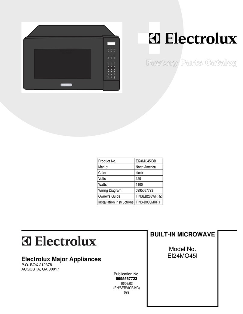 Electrolux EI24MO45IB - 2.0 cu. Ft. Microwave User manual