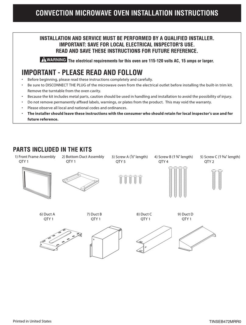 Electrolux E30MO65GSS - 1.5 cu. Ft. Microwave Oven installation instructions Electrolux E30MO65GSS - 1.5 cu. Ft. Microwave Oven installation instructions