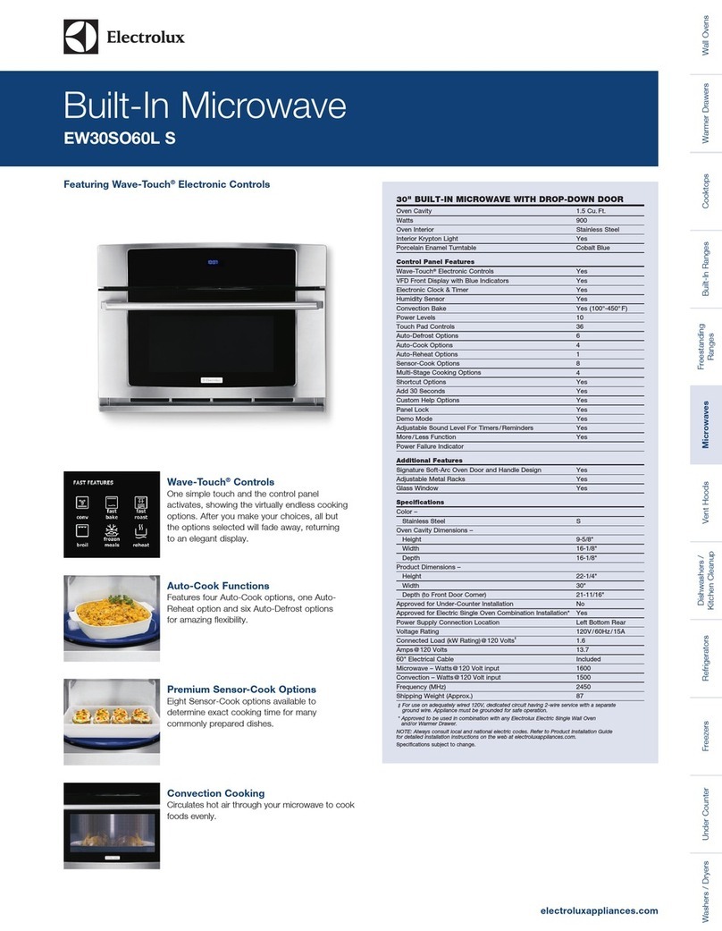 Electrolux EW30SO60LS Product specifications