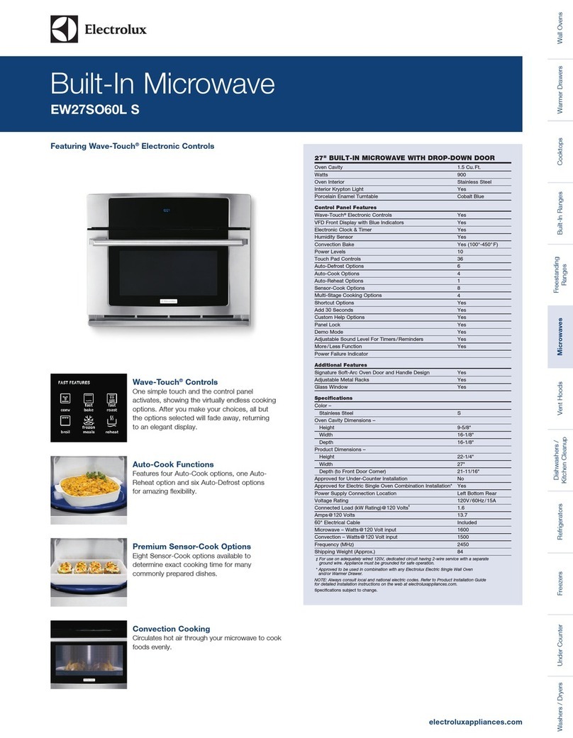 Electrolux EW27SO60LS Installation instructions